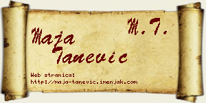 Maja Tanević vizit kartica